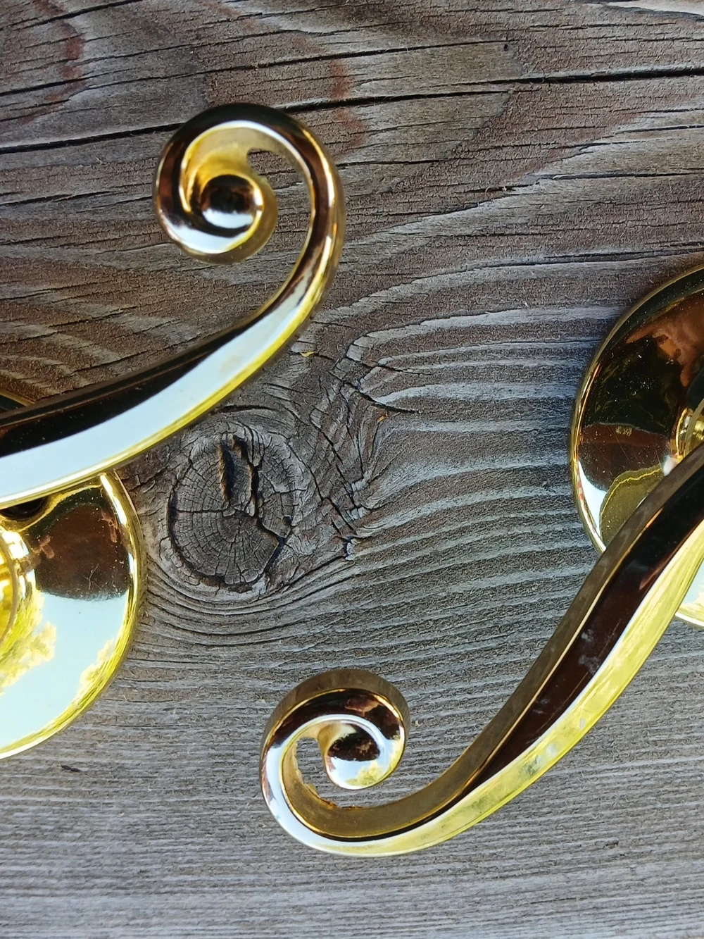 3-sets Of Brass plated Decorative Wall Hook Set - Polished Brass Home Wall Decor
